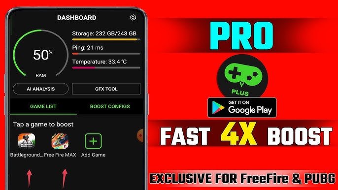 Game Booster 4X Faster Pro Review | Best Game Booster For Free Fire Game & BGMI | Game Booster App